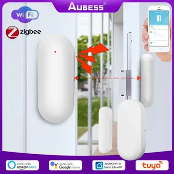 ZigBee Magnetski Vrata-Prozor Senzor WiFi Alarmni Detektori Za Alexa, Google Home Tuya Smart Life PROGRAM Pametna Kuća Sigurnost