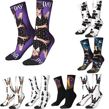 Čarape Wednesday Addams Thing Socks Soft Svakodnevno Čarape Televizijske Serije Wednesday Merch Pribor Čarape Srednje Dužine, Najbolji Dar Ideja
