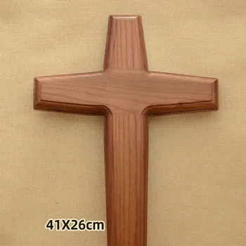 Čvrst Drveni Križ Christian Zid Tradicionalne Drvene Križeve Za Zidne Isusa Katolički Isus Krist Иезус Croix Raspeće