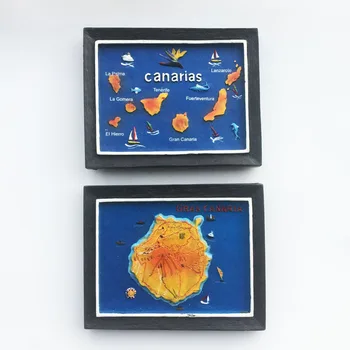 Španjolska Magneti za Hladnjak 3d Okvir Kartica Kanarskih otoka Gran Canaria Turistički Suvenir Obrta Magnetne Naljepnice na Hladnjak