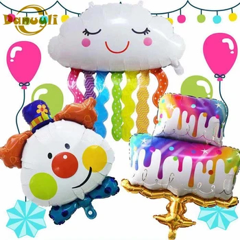 Карнавальный kolač baloni osmijeh duga kićanka oblak šareni rođendan torta baloni kombinacija dječje college Baby showe