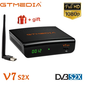 👍✌ GTmedia V7 S2X, LUDILO NOVI satelitski prijemnik DVB-S/S2/S2X Besplatno u eter + USB wifi antena podržava CS za Španjolskoj dekoder