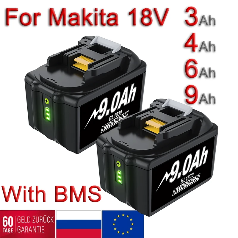 18 Baterija je Litij-ionska Punjiva Baterija Za Makita 18 Volt električni alati BL1815 BL1830 BL1840 BL1850 BL1860 BL1890 LXT400 3/4/6/9A